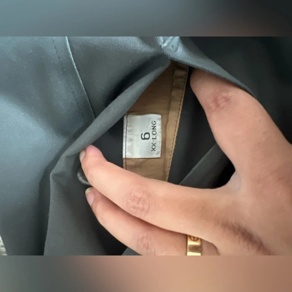 Classic Gray Trench Coat Burberry extremely long USA 6 - Picture 12 of 16